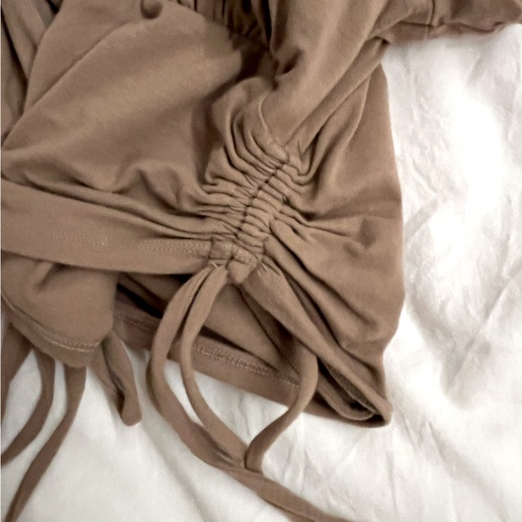 hollister brown puffy sleeve top - Picture 3 of 4